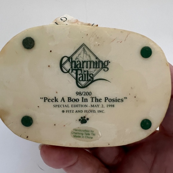 Charming Tails "Peek-A-Boo" Figurine With Tag 98/200 Fitz & Floyd Mouse … - Picture 5 of 8